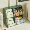 Kitchen Organization |  Multi-Layer Desktop Dustproof Storage Rack, Coffee Tea Bag Organizer Box Kitchen Organization Dark Green