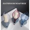 Kitchen Organization |  Self Draining Soap Holder Leaf Shape Soap Box Bath & Laundry Bathroom Organization