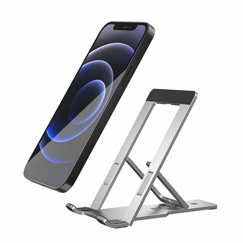 Mobile & Computer Accessories |  Portable Smartphone Bracket Cradle Dock, Foldable Aluminium Mobile Phone Tablet Holder Bracket Mount Diy & Gadgets Grey