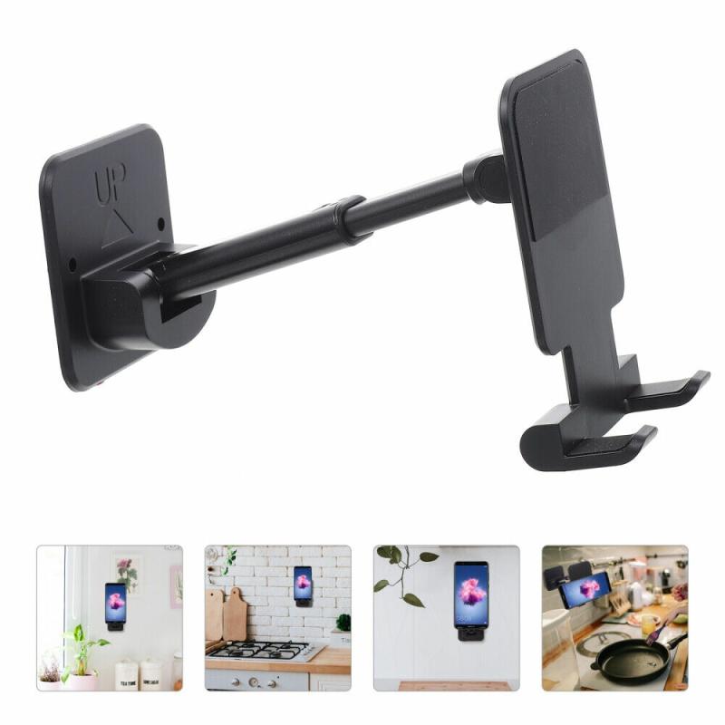 Mobile & Computer Accessories |  Wall Mounted Telescopic Mobile Phone Holder Bracket Diy & Gadgets Black