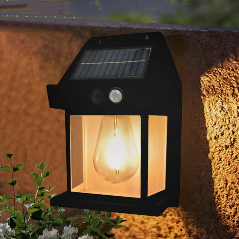 Outdoor Lighting |  Solar Led Outdoor Wall Lamp, Ip65 Waterproof Vintage Style Solar Yard Lamp Electronics & Lighting Black