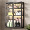 Racks & Storage |  Multi-Purpose Storage Cabinet, Rack Shelf Organizer For Bathroom, Kitchen, Bedroom Home & Decor Black