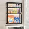 Racks & Storage |  Multi-Purpose Storage Cabinet, Rack Shelf Organizer For Bathroom, Kitchen, Bedroom Home & Decor Black