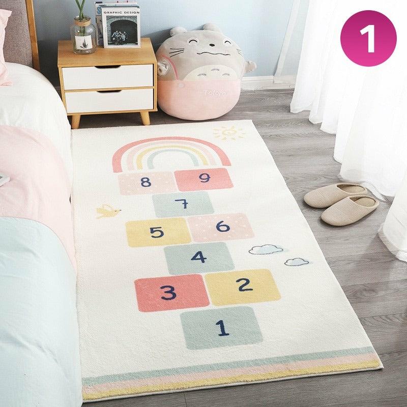 Rugs & Floor Mats |  Cartoon Hopscotch Game Floor Mat Rug – Children'S Play Non-Slip Carpet For Bedroom, Living Room Home & Decor 1