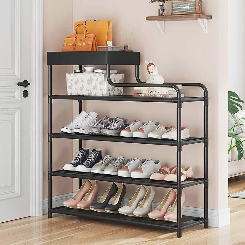 Shoe Racks & Cabinets |  4 Tier L-Type Shoe Organizer Rack Home & Decor 4 Tier L-Type Shoe Organizer Rack