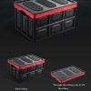 Travel Essentials |  Foldable Large Capacity Outdoor Picnic Car Trunk Storage Box Camping Goods & Supplies Black