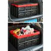 Travel Essentials |  Foldable Large Capacity Outdoor Picnic Car Trunk Storage Box Camping Goods & Supplies Black