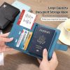 Travel Essentials |  Passport Holder Travel Organizer Wallet , Card Holder Storage  Bag Travel & Outdoor Black