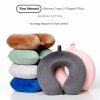 Travel Essentials |  Soft U-Shaped Pillow, Travel Neck Pillow, Air Plane Neck Support Pillow, Portable Headrest For Car Travel & Outdoor Black