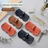 Travel Essentials |  Unisex Portable Glasses Bag – Protective Case With Chain For Sunglasses Travel & Outdoor Beige