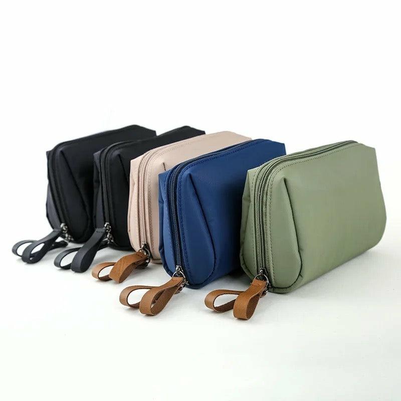 Travel Packing & Organization |  Portable Waterproof Solid Color Cosmetic Bag Toiletry Storage Pouch For Travel & Outdoor Army Green