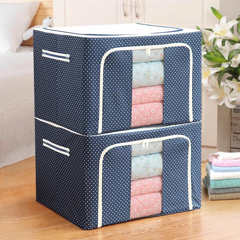 Wardrobe & Organization |  2 Pack 72L Foldable Cloth Storage Organizer Box, Large Capacity Wardrobe Organizer With Steel Frame Support Home & Decor 2 Pack 72L Foldable Cloth Storage Organizer Box, Large Capacity Wardrobe Organizer With Steel Frame Support