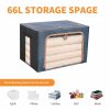 Wardrobe & Organization |  2 X 66L Foldable Large Capacity Cloth Storage, Wardrobe Organizer Box With Steel Frame Support Home & Decor 2 X 66L Foldable Large Capacity Cloth Storage, Wardrobe Organizer Box With Steel Frame Support