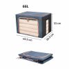 Wardrobe & Organization |  2 X 66L Foldable Large Capacity Cloth Storage, Wardrobe Organizer Box With Steel Frame Support Home & Decor 2 X 66L Foldable Large Capacity Cloth Storage, Wardrobe Organizer Box With Steel Frame Support