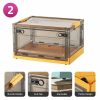 Wardrobe & Organization |  Foldable Plastic Storage Boxes With Latching Lids & Wheels, Clear Storage Stackable Container Bins Home & Decor 1