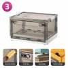 Wardrobe & Organization |  Foldable Plastic Storage Boxes With Latching Lids & Wheels, Clear Storage Stackable Container Bins Home & Decor 1