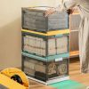 Wardrobe & Organization |  Foldable Plastic Storage Boxes With Latching Lids & Wheels, Clear Storage Stackable Container Bins Home & Decor 1