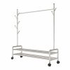 Wardrobe & Organization |  Heavy Duty Clothes Organizer Hanger Rack, Movable Cloth Display Stand With Lower Storage Shelf Home & Decor Black