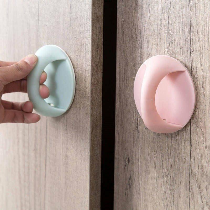 Wardrobe & Organization |  Multi-Functional Door Handle, Cabinet Drawer Window Glass Door Pull Handle, Adhesive Toilet Seat Lifter Home & Decor Blue