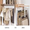 Wardrobe & Organization |  Space Saving Wardrobe Hanger, 6 Bars Multi-Functional Cloth Pant Shawl Hanger Home & Decor Black