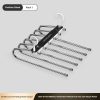 Wardrobe & Organization |  Space Saving Wardrobe Hanger, 6 Bars Multi-Functional Cloth Pant Shawl Hanger Home & Decor Black