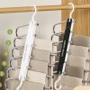 Wardrobe & Organization |  Space Saving Wardrobe Hanger, 6 Bars Multi-Functional Cloth Pant Shawl Hanger Home & Decor Black