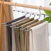 Wardrobe & Organization |  Space Saving Wardrobe Hanger, 6 Bars Multi-Functional Cloth Pant Shawl Hanger Home & Decor Black