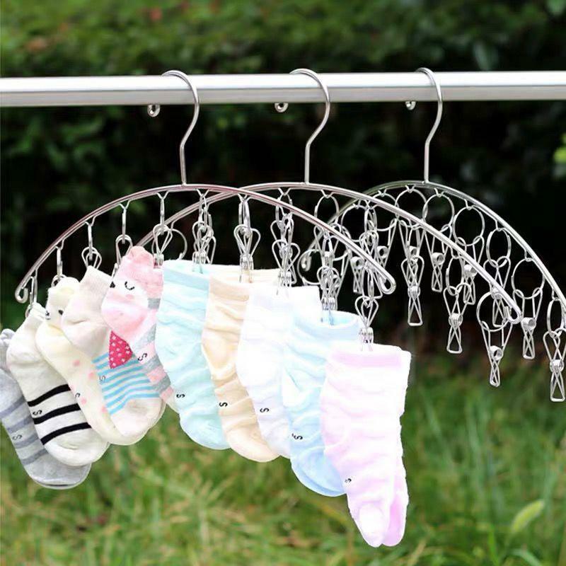 Bathroom & Laundry Supplies |  20 Clips Stainless Steel Clothes Drying Hanger, Underwear Socks Clothing Rack Clips Bath & Laundry 20 Clips Stainless Steel Clothes Drying Hanger, Underwear Socks Clothing Rack Clips