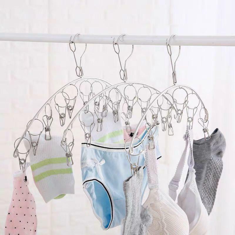 Bathroom & Laundry Supplies |  20 Clips Stainless Steel Clothes Drying Hanger, Underwear Socks Clothing Rack Clips Bath & Laundry 20 Clips Stainless Steel Clothes Drying Hanger, Underwear Socks Clothing Rack Clips