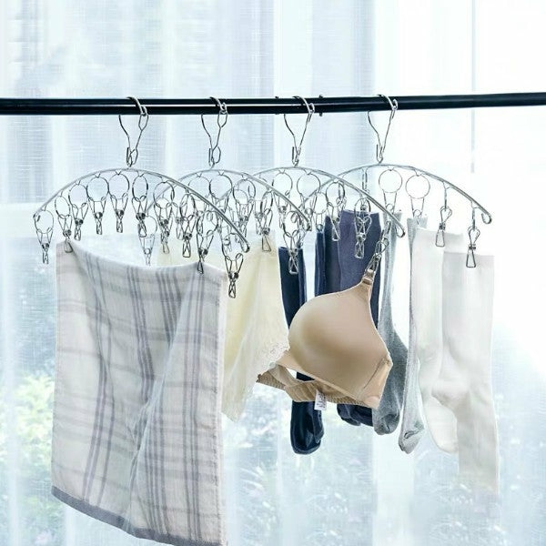 Bathroom & Laundry Supplies |  20 Clips Stainless Steel Clothes Drying Hanger, Underwear Socks Clothing Rack Clips Bath & Laundry 20 Clips Stainless Steel Clothes Drying Hanger, Underwear Socks Clothing Rack Clips