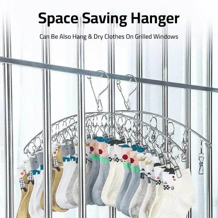 Bathroom & Laundry Supplies |  20 Clips Stainless Steel Clothes Drying Hanger, Underwear Socks Clothing Rack Clips Bath & Laundry 20 Clips Stainless Steel Clothes Drying Hanger, Underwear Socks Clothing Rack Clips