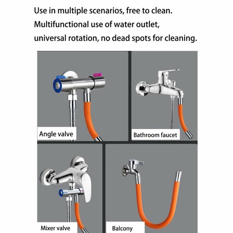 Bathroom & Laundry Supplies |  360° Flexible Shaped Flex Faucet Extender Tube, Faucet Attachment(50 Cm) With Leak-Proof Gasket Threaded Connector Bath & Laundry 360° Flexible Shaped Flex Faucet Extender Tube, Faucet Attachment(50 Cm) With Leak-Proof Gasket Threaded Connector