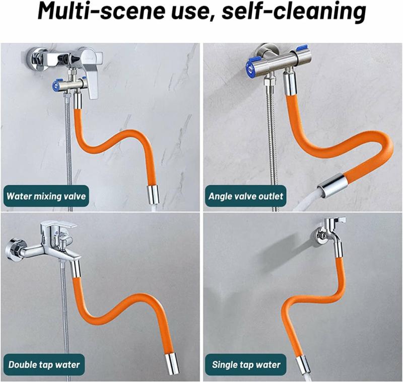 Bathroom & Laundry Supplies |  360° Flexible Shaped Flex Faucet Extender Tube, Faucet Attachment(50 Cm) With Leak-Proof Gasket Threaded Connector Bath & Laundry 360° Flexible Shaped Flex Faucet Extender Tube, Faucet Attachment(50 Cm) With Leak-Proof Gasket Threaded Connector