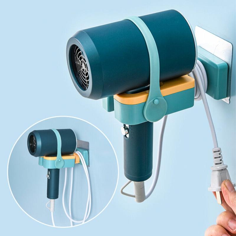 Bathroom Organization |  Wall Mount Hair Dryer Organizer Bath & Laundry Bathroom Organization