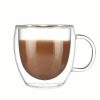 Cookware, Cutleries & Mugs |  Double Wall Glass Cups With Handle – Transparent Tea Coffee Mugs [2 Pcs] Cookware, Cutleries & Mugs Cookware, Cutleries & Mugs