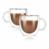 Cookware, Cutleries & Mugs |  Double Wall Glass Cups With Handle – Transparent Tea Coffee Mugs [2 Pcs] Cookware, Cutleries & Mugs Cookware, Cutleries & Mugs