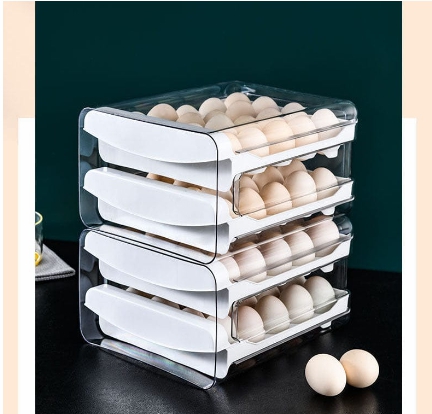 Kitchen Organization |  40 Eggs Double Layer Egg Storage Drawer Kitchen Organization 40 Eggs Double Layer Egg Storage Drawer