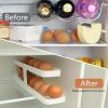 Kitchen Organization |  Rolling Egg Dispenser, Fridge Egg Organizer, Egg Storage Rack, Holder For Refrigerator Kitchen Organization Kitchen Organization