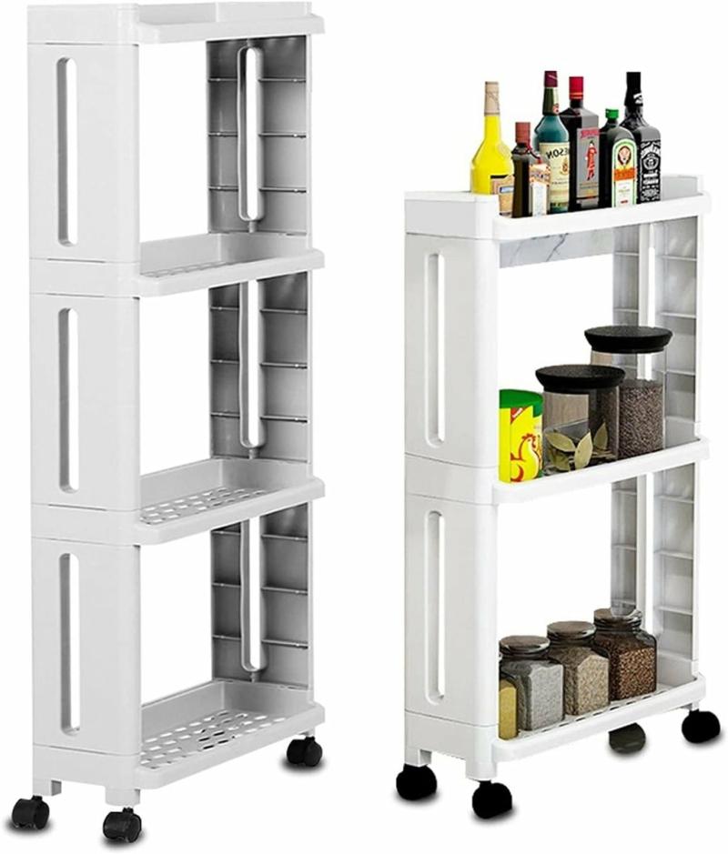 Kitchen Organization |  Storage Shelf With Wheel, Space Saving Convenient Home Organizer Kitchen Organization Kitchen Organization