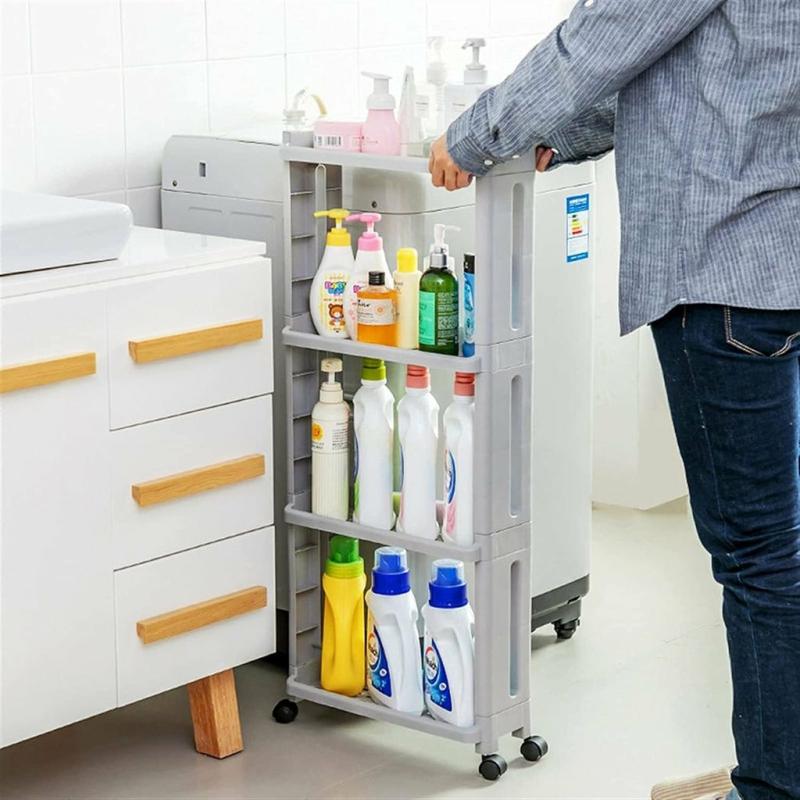 Kitchen Organization |  Storage Shelf With Wheel, Space Saving Convenient Home Organizer Kitchen Organization Kitchen Organization