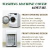 Home Care |  Dust Proof Fully Automatic Front Door Washing Machine Protective Cover Bath & Laundry 1